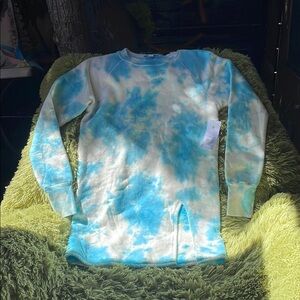 Spiritual Gangster Eye Olivia Pullover Dress / Coverup, Blue Tie-Dye Sz S NWT
